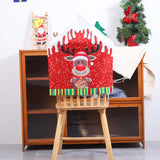 Christmas New Printed Chair Set Cartoon Old Man Snowman Chair Set Restaurant Bar Dining Table Christmas Decorations