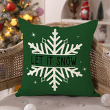 Christmas tree snowflake pillow cover holiday party living room sofa decoration pillowcase linen cushion cover