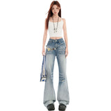 Women's Sexy Flared Pants Versatile New Fit Slimming Wide-Leg Flare Jeans