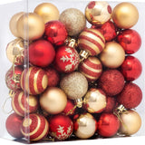 Amazon hot selling 4CM Christmas ball hand-painted electroplated ball home decoration pendant Christmas decoration scene arrangement