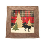 Christmas decoration items: plaid cloth pillowcase, adhesive cloth pillowcase, reindeer small pillowcase, without pillow core