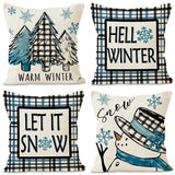 Christmas tree checkered pillow cover holiday bedroom decoration pillowcase office seat linen waist pillowcase