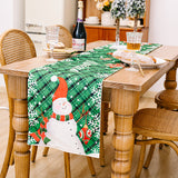 Santa Claus decoration table flag, elderly home atmosphere decoration table flag, Christmas snowman tablecloth
