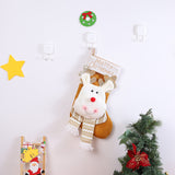 Christmas candy bag, gift bag, cute cartoon big head old man, snowman, reindeer, Christmas socks decoration