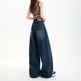 Wide-Leg Pants Simple and Versatile Slimming Straight Leg Floor-Length Pants for Women
