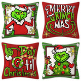 Grinch Christmas Pillow Cover Amazon Home Christmas Decoration Cushion Sofa Pillowcase Combination
