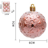 Christmas 6cm Decorative Ball with Starry Sky Relief, Christmas Electroplating Ball Pendant, Venue Decoration Ball