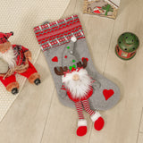Christmas decoration supplies 3D couple faceless figurine fireplace Christmas socks Christmas Eve gift bag Candy bag