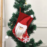 Christmas Socks Pendant Christmas Tree Decorative Socks Cartoon Socks Candy Gift Bag In Stock