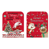 Christmas Home Decoration Cartoon Elderly Elk Printed Chair Cover Red Chair Chair Chair Cover Back Cover