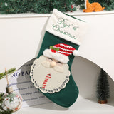 Christmas tree decoration gift bag, Santa Claus snowman knitted socks, home party decoration pendant