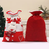 Christmas New Gift Bag Large Bundle Pocket Decorative Ornament Candy Bag Cartoon Snowman Elderly Handheld