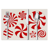 Christmas meal mat linen candy letter printed table mat living room dining table decoration insulation mat