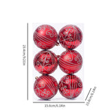 8CM/6 pcs painted Christmas balls, Christmas tree pendants, window display decorations, round balls
