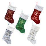 Christmas decorations hot stamping Christmas socks gift bags holiday home decorations Christmas tree pendants candy bags