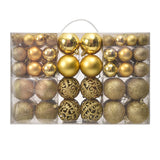 3/4/6cm 100pcs Christmas ball gift box set with electroplated hollow plastic balls for Christmas decoration