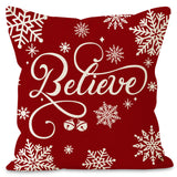 Christmas red ball pillow cover Christmas holiday themed home decoration pillowcase linen waist pillow