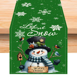 Christmas snowman linen table flag living room dining table decoration tablecloth Christmas restaurant tablecloth coffee table cloth
