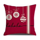Pink cartoon Christmas linen pillowcase, sofa cushion, home goods pillowcase