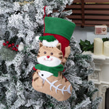 Christmas Decorations Cartoon 3D Creative Cat and Dog Socks Christmas Candy Bags Home Decoration Pendants