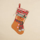 Christmas Stockings Red Santa Claus Snowman Biscuits Deer Gift Bag Christmas Tree Pendant