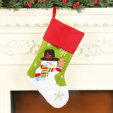 Christmas Socks Gift Bag Linen Santa Claus Embroidery Christmas Socks Christmas Gifts Christmas Pendants