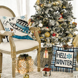 Christmas tree checkered pillow cover holiday bedroom decoration pillowcase office seat linen waist pillowcase