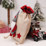 Christmas Decorations Cartoon Linen Drawstring Faceless Doll Candy Bag Forester Apple Bag Doll Gift Bag