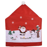 Christmas decoration supplies creative non-woven fabric elderly snowman chair cover red printed chair cover stool cover