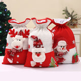 Christmas New Gift Bag Large Bundle Pocket Decorative Ornament Candy Bag Cartoon Snowman Elderly Handheld