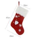 Christmas Lights Decoration Red Hemp Embroidery Christmas Socks Gift Bag Luminous Christmas Socks