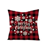 Christmas Pillow with Red Letter Elk Printed Cushion Cover and Linen Pillow Cover
