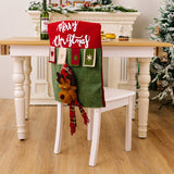 Christmas Decoration Supplies Christmas Cartoon 3D Elderly Chair Cover Snowman and Elk Chair Cover