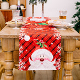 Santa Claus decoration table flag, elderly home atmosphere decoration table flag, Christmas snowman tablecloth