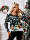 Casual round neck Christmas sweater with lazy style autumn and winter pullover sweater