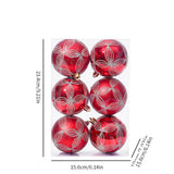 8CM/6 pcs painted Christmas balls, Christmas tree pendants, window display decorations, round balls