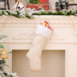 Christmas decoration products, knitted Christmas socks, high-end woolen socks, Christmas gift socks, green gift bags