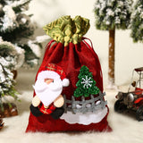 Christmas Decoration Cute Snowman Fence Handbag Bundle Pocket Children's Festival Gift Bag