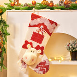 Christmas Decorations Snowman Doll Christmas Socks Knitted 3D Santa Claus Christmas Tree Decoration Pendant Gift Bag