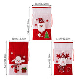 Christmas New Gift Bag Large Bundle Pocket Decorative Ornament Candy Bag Cartoon Snowman Elderly Handheld