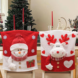 Christmas decorations, holiday home decor, chair covers, chair back covers, stool covers, Christmas chair covers