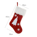 Christmas Lights Decoration Red Hemp Embroidery Christmas Socks Gift Bag Luminous Christmas Socks