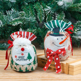 Christmas Apple Bag Accessories Linen Cartoon Santa Claus Snowman Gift Bag Candy Bag Gift Bag