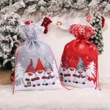 Christmas Decoration Linen Printed Forest Man Drawstring Gift Packaging Bag Children's Festival Candy Gift Bag