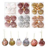 Christmas Ball Transparent PET Laser Silk Grass Ball Christmas Tree Pendant Decoration Props 4PCS per box