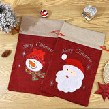 Christmas decorations, Christmas gift bags, Christmas candy bags, Santa Claus burlap gift bags, tote bags