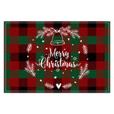 Santa Claus letter printed table mat Christmas restaurant white linen table mat living room dining table