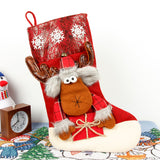 Christmas Socks Gift Bag Large 3D Christmas Socks Candy Bag Christmas Day Decoration Scene Decoration Gift Bag