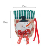 Christmas Apple Bag Accessories Linen Cartoon Santa Claus Snowman Gift Bag Candy Bag Gift Bag