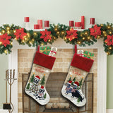 Christmas Socks Decorations Pet Christmas Fireplace Christmas Tree Pendant Gift Bag Socks
